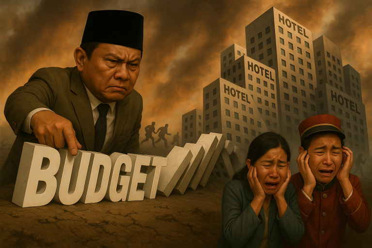 インドネシア政府の予算節約プロジェクトにより無駄な会議が削減されホテルの経営が危機に？