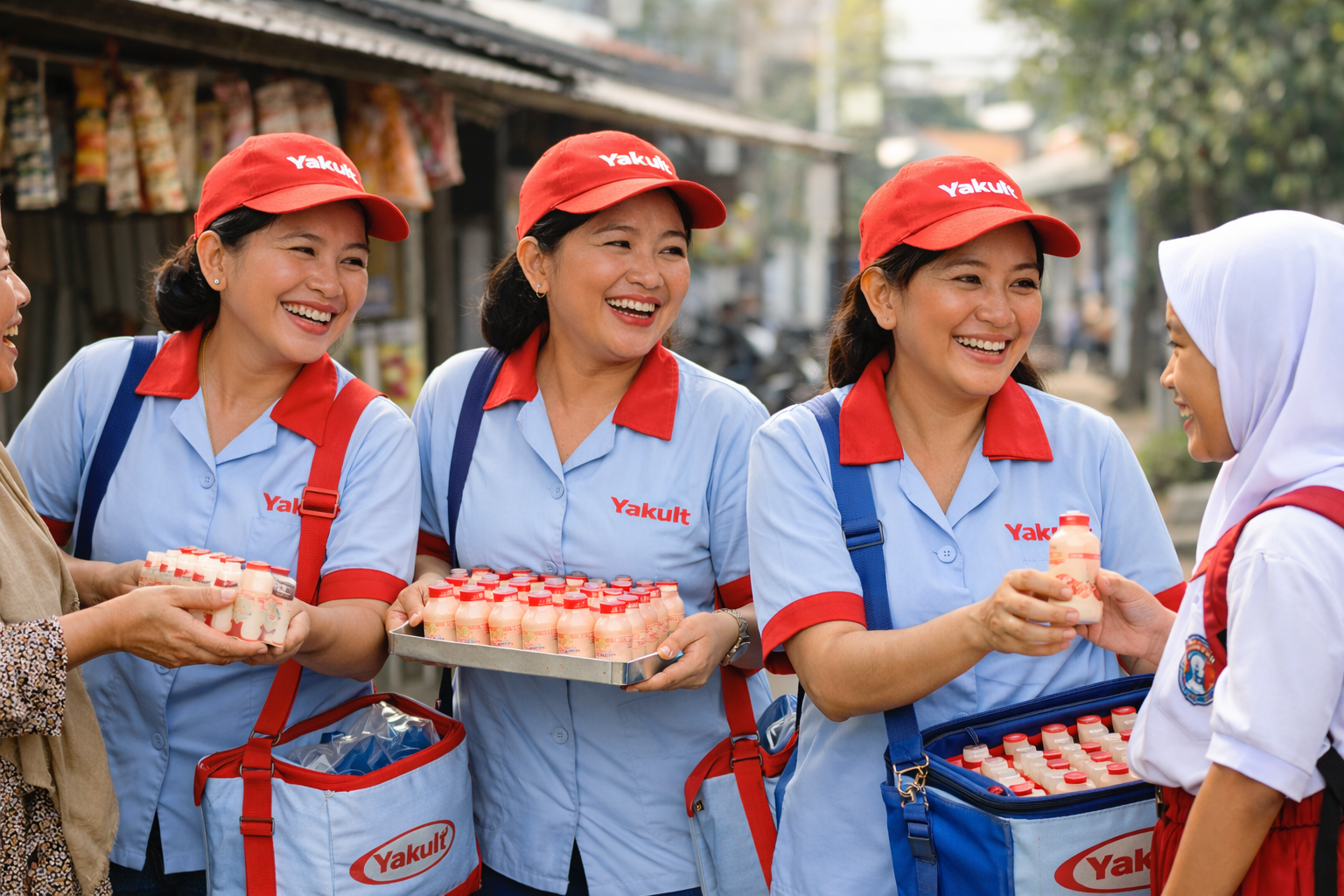 インドネシアの全国津々浦々に広がった日本のヤクルト(Yakult)